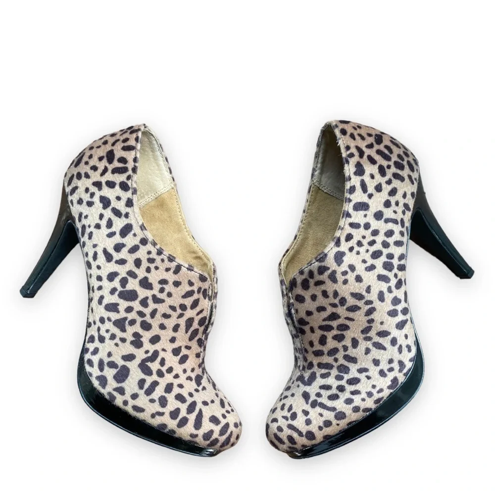STYLE & Co Faux Fur Leopard Heeled Booties